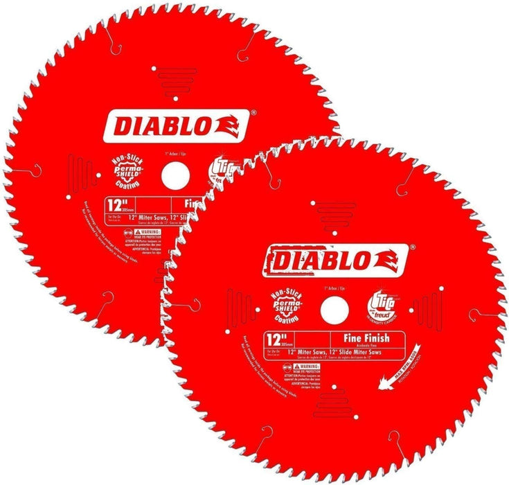 Freud D12100X 100 Tooth Diablo Ultra Fine Circular Saw Blade for Wood and Wood Composites, 12-Inch (2 PACK)