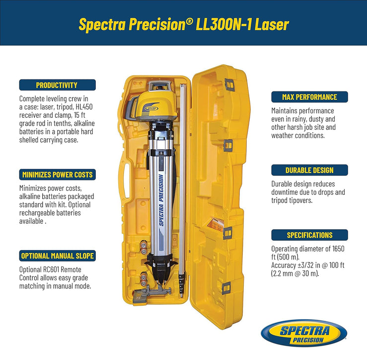 Spectra Precision Laser Level, Self-Leveling Kit