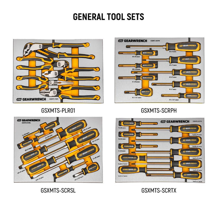 GEARWRENCH MEGAMOD 1268-Piece Mechanics Tool Set in Premium Modular Foam Trays with Tool Storage