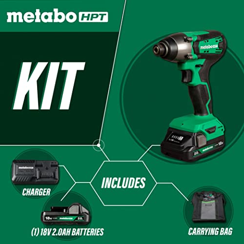 Metabo HPT 18V Impact Driver Cordless Brushed Kit