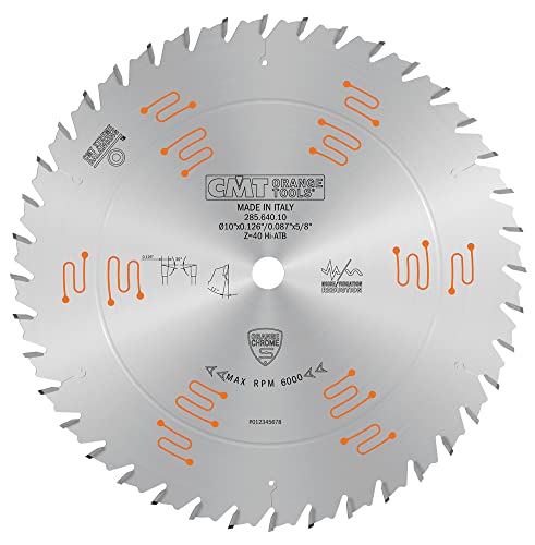 CMT Low Noise & Chrome Coated 10" x T40 Saw Blade