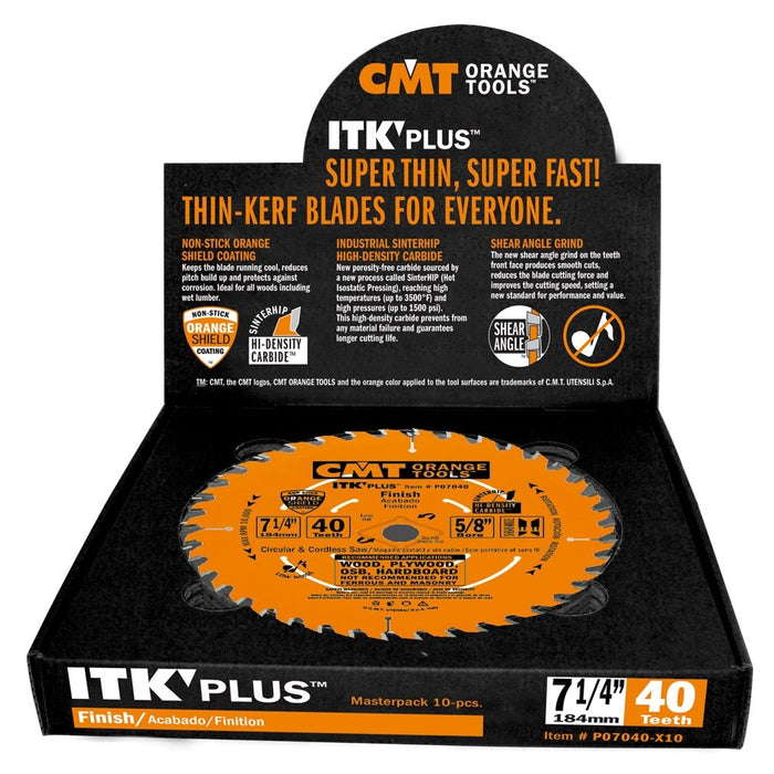 CMT ITK Plus Ultra Finish 7-1/4" 60T Circular Saw Blade