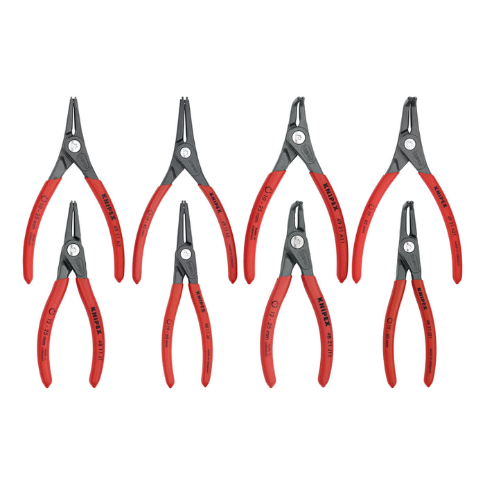 KNIPEX 8-Piece Precision Snap Ring Pliers Set