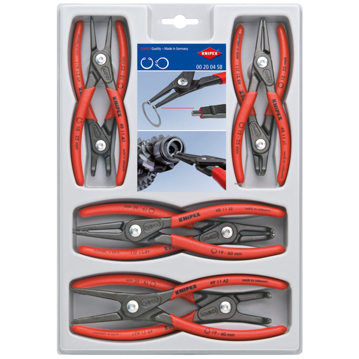 KNIPEX 8-Piece Precision Snap Ring Pliers Set