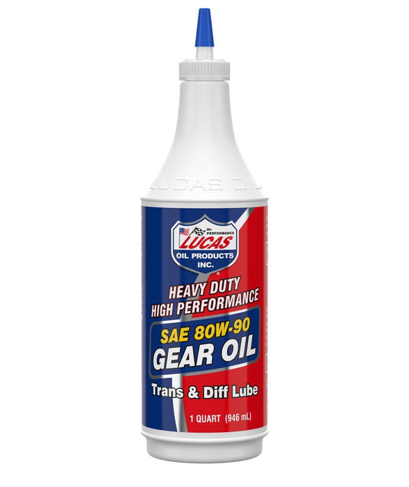 Lucas Oil 10043 Heavy Duty 80/90 Plus Gear Oil, 1 Quart Bottle (Pack of 12)