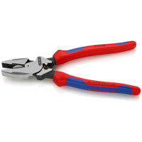 KNIPEX 9-1/2" High Leverage Lineman's Pliers New England with Fish Tape Puller & Crimper