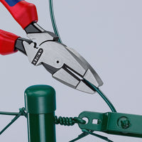 KNIPEX 9-1/2" High Leverage Lineman's Pliers New England with Fish Tape Puller & Crimper