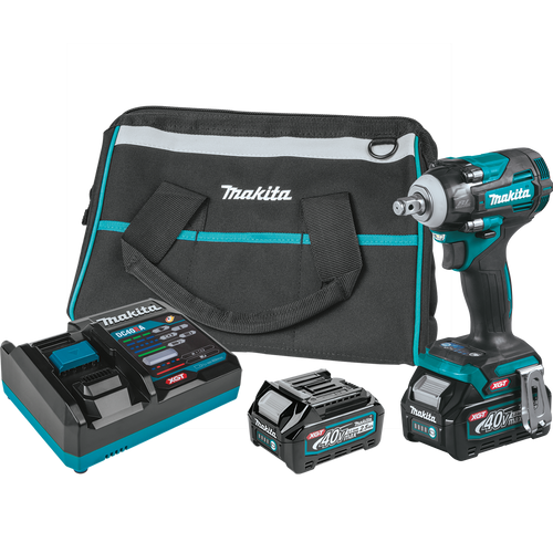 Makita 40V MAX XGT Brushless Cordless 4-Speed 1/2 In. Sq. Drive Impact Wrench Kit w/ Friction Ring Anvil (2.5Ah)