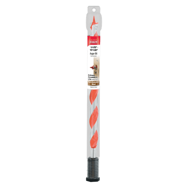 Diablo DAG3130 1-1/8" x 17-1/2" Auger Bit for Wood & Nail-Embedded Wood