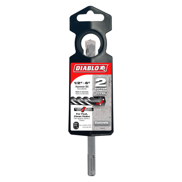 Diablo DMAPL2300 1/2" x 4" x 6" SDS-Plus 2-Cutter Carbide-Tipped Hammer Drill Bit