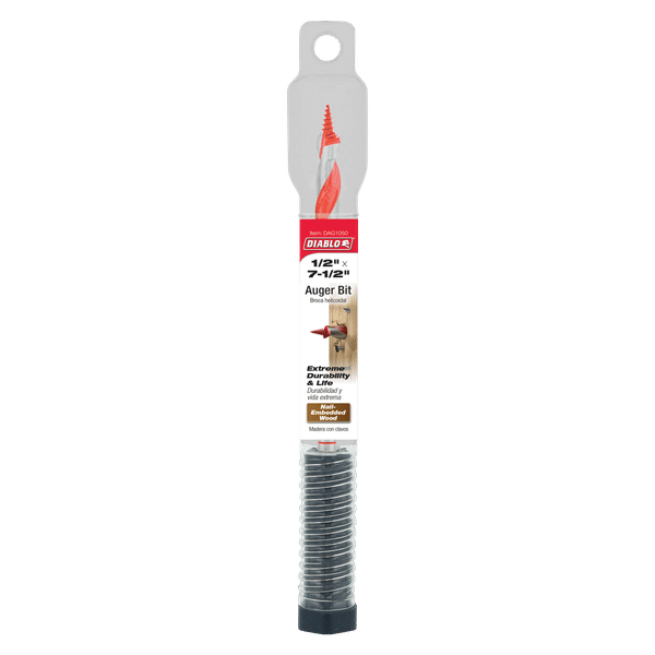 Diablo DAG1050 1/2" x 7-1/2" Auger Bit for Wood & Nail-Embedded Wood