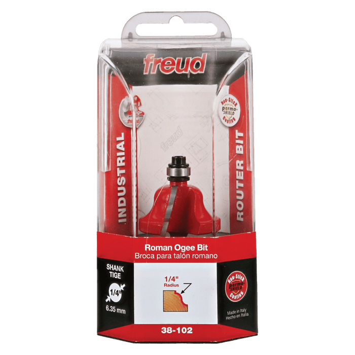 Freud 38-102 1/4" Radius Roman Ogee Router Bit with 1/4" Shank
