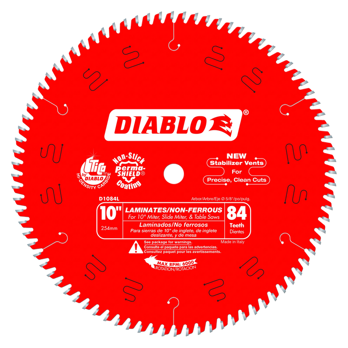 Diablo 10" x 84-Teeth Saw Blade for Laminates & Non-Ferrous Metal