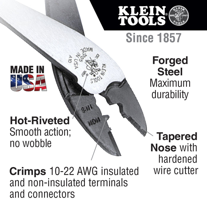 Klein Tools 1005 Crimping and Cutting Tool for Connectors