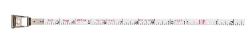 Keson NRS18100 Nylon-Reinforced Steel Blade Tape Measure, Speed Rewind (Graduations: ft., in. 1/8), 100-Foot , White