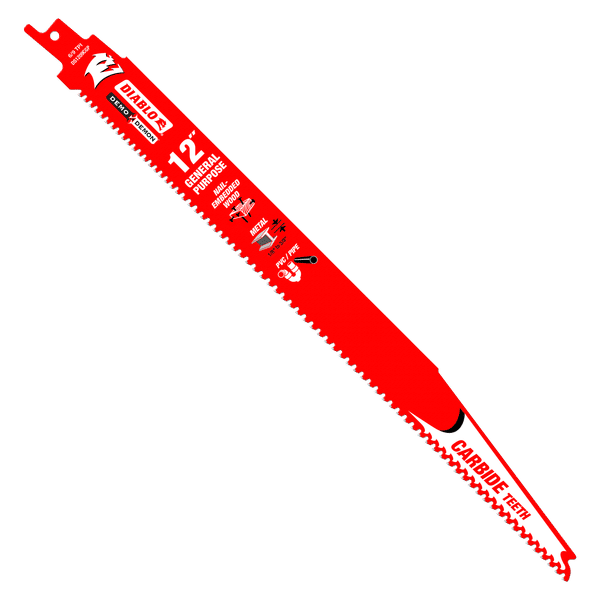 Diablo DS1209CGP10 12" Demo Demon Carbide General Purpose Recip Blades, 6/9 TPI (Pack of 10)