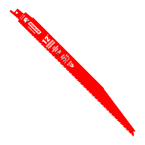 Diablo DS1214BGP5 12" Bi-Metal Recip Blade for Nail-Embedded Wood, Metal, and Plastic, 8/14 TPI (Pack of 5)