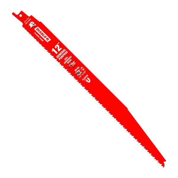 Diablo DS1214BGP5 12" Bi-Metal Recip Blade for Nail-Embedded Wood, Metal, and Plastic, 8/14 TPI (Pack of 5)