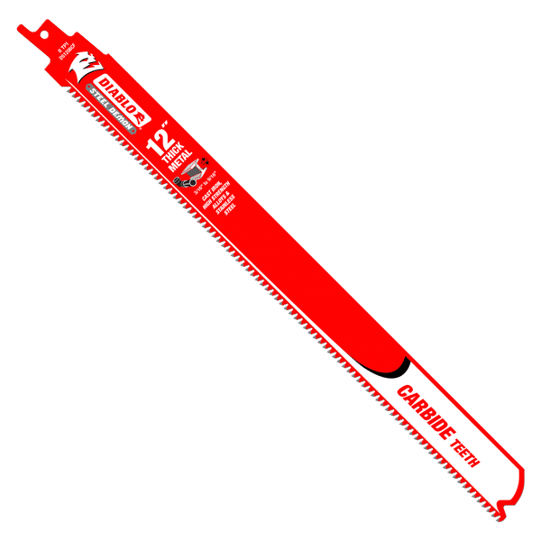 Diablo DS1208CF 12" Steel Demon Carbide Blades for Thick Metal Cutting, 8 TPI