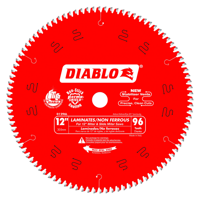 Diablo 12" x 96-Teeth Saw Blade for Laminates and Non-Ferrous Metals