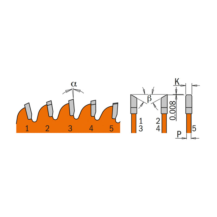 CMT Orange Tools 219.090.12 Compound Miter Blade 12x0.122x1'' T90 TCG+4ATB NEG