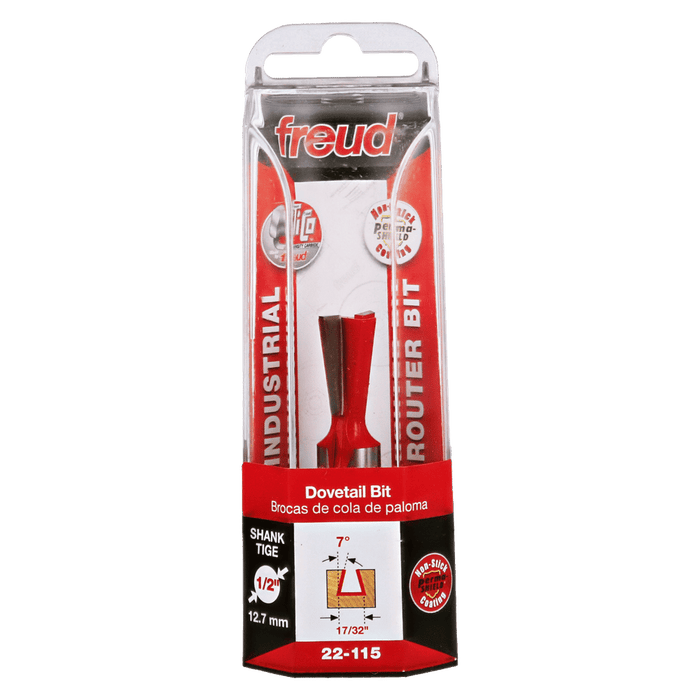 Freud 22-115 17/32" Diameter Dovetail Bit with 1/2" Shank