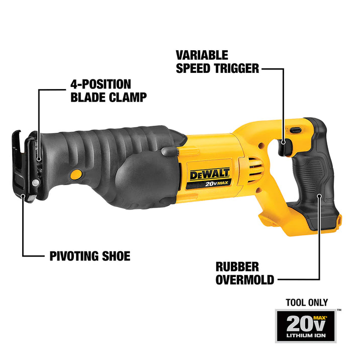 DeWALT (DCS380B) 20V MAX Lithium-Ion Reciprocating Saw (Bare Tool)
