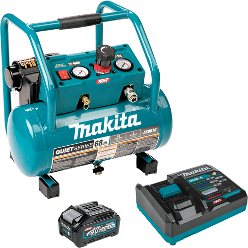 Makita (AC001GM1) 40V MAX XGT Brushless Cordless 2 Gallon Quiet Series Compressor Kit (4.0Ah)