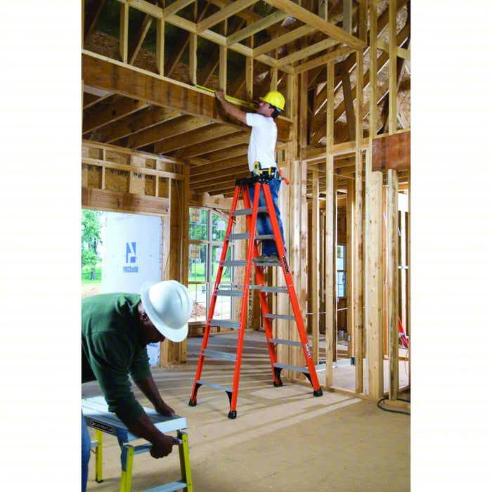 Capa Ladder LOUISVILLE Stepladder: 12 ft Ladder Size, Fiberglass, 375 lb Load Capa ...