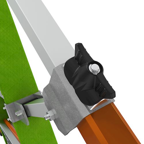 Little Giant Ladders Little Giant Ladder Systems Safety Cage 2.0, M4, 4ft Enclosed Platform, Ladder with Adjustable Outriggers, Fiberglass, Type 1AA, 375 lbs Weight Rating, (19704-146), Hi-viz Green