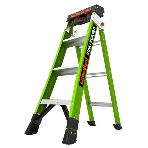 Little Giant Ladders King Kombo 4 ft. A Frame, 7 Ft. Extension, 375lbs weight rating