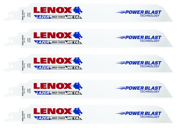 Lenox 201789114R Bi-Metal Reciprocating Saw Blades, 9 in, 14 TPI (Pack of 5)