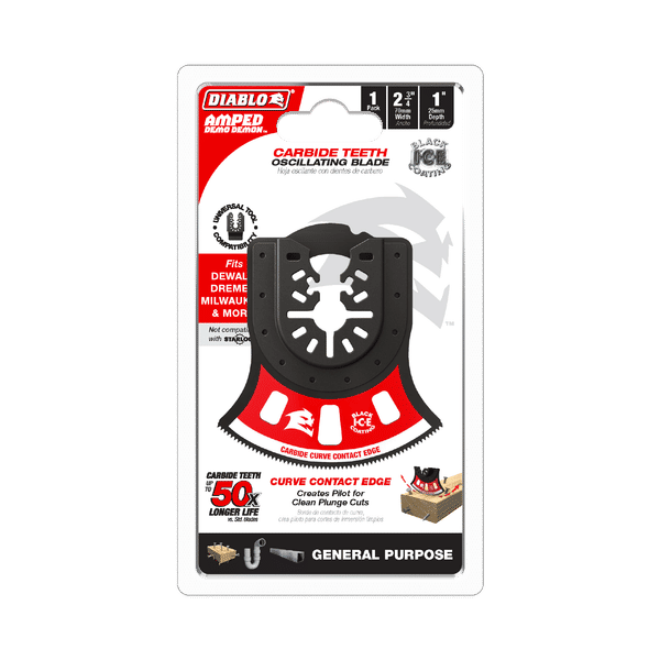 Diablo DOU275RCGP 2-3/4" AMPED Demo Demon Universal Fit Carbide Teeth Oscillating Blade for General Purpose Cuts