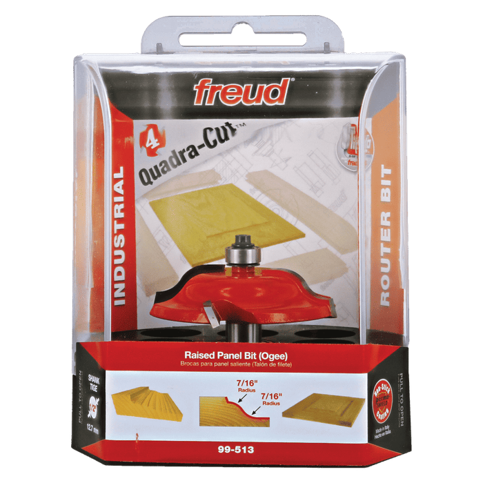 Freud 99-513 2-3/4" Diameter Quadra-Cut Raised Panel Bit with 1/2" Shank