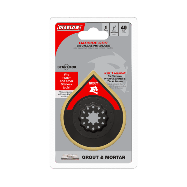 Diablo DOSCGX 2-3/4" Starlock Carbide Grit Oscillating Sanding Blade for Grout and Mortar