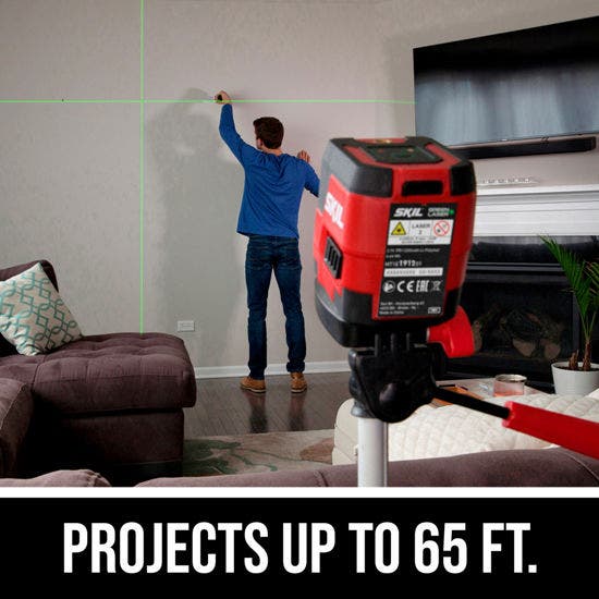 SKIL Self-Leveling Green Cross Line Laser Level with Clamp