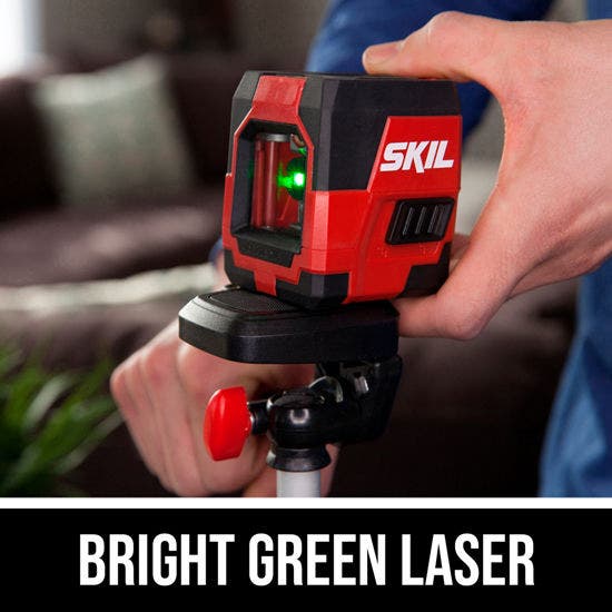 SKIL Self-Leveling Green Cross Line Laser Level with Clamp
