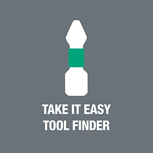 Wera - 05059303001 - Screwdriver Interchangeable Blades Set, Kraftform Kompakt 60 Tool Finder, 17 Pieces