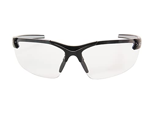 EDGE DZ111VS-G2 Zorge G2 Wrap-Around Anti-Fog/Vapor Shield Safety Glasses, Anti-Scratch, Non-Slip, UV 400, Military Grade, ANSI/ISEA & MCEPS Compliant, 5.04" Wide, Black Frame/Clear Lens