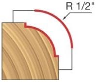 Freud 36-116 Corner Beading Router Bit 1/2" Radius 1/4" Shank w/ Free 2oz Gorilla Glue