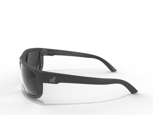 EDGE Defiance Z87 Wayfarer Safety Sunglasses (Matte Black, Polarized Smoke Vapor Shield), Polarized Vapor Shield Anti-Fog Z87 Tinted Safety Glasses, Shatter Resistant, ANSI Compliant Men's Sunglasses