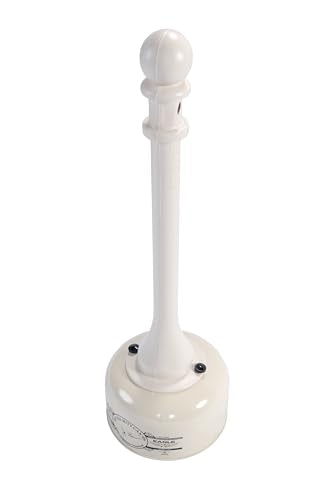 Eagle 1202BEI Galvanized Steel Poly Tube Cigarette Butt Receptacle, 2 gallon Capacity, 35" Height, 11" Diameter, Beige