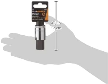 GEARWRENCH 80664 1/2" Drive Hex Bit Socket, 19mm