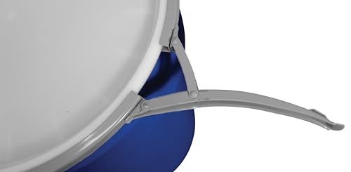 Eagle 30 Gallon Plastic Drum with Lid, Metal Lever-Lock, 28.5"x21.1", Open Head Lab Pack Drum Made of Durable, Lightweight HDPE, Withstands Weather and Chemicals, Made in USA, Blue, 1601MB
