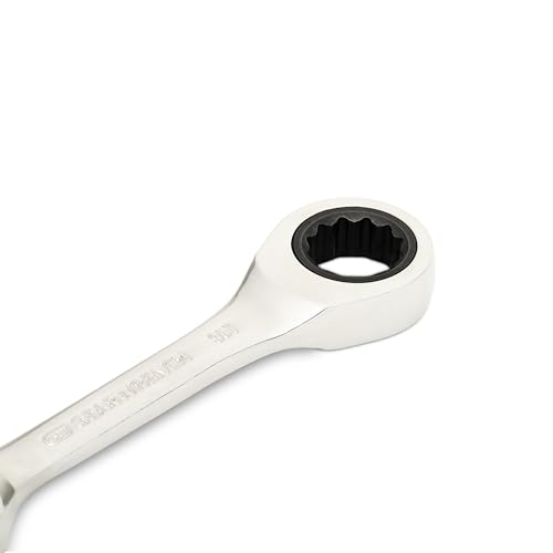 GEARWRENCH 1/2" 90-Tooth 12 Point Stubby Combination Ratcheting Wrench | 86853