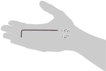 Bondhus 15954 2.5mm Hex Tip Key L-Wrench with ProGuard Finish, Tagged and Barcoded, Long Arm Classic