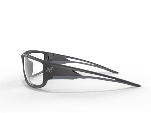 EDGE Kazbek Wrap-Around Safety Glasses, Anti-Scratch, Non-Slip, UV 400, Military Grade, ANSI/ISEA & MCEPS Compliant (Black, Clear Vapor Shield)