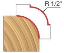Freud 34-126 1/2" Quadra-Cut Radius Rounding Over Bit
