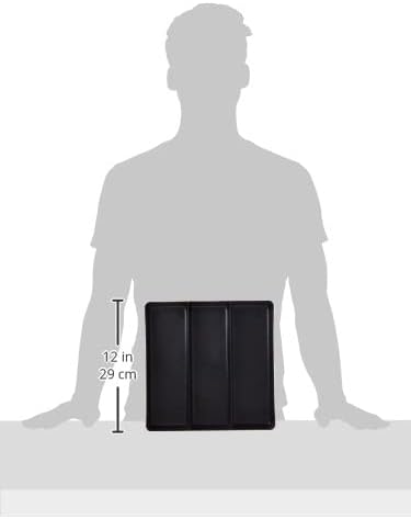 Organizer Tray: Lightweight, Stackable Home, Office & Workshop Tray in Black with 3 Compartments - Ideal for Mechanics, Electricians, Plumbers, Crafting, Hobbies - Impact Resistant, Fits in Drawers