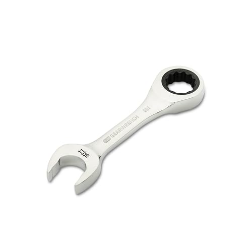 GEARWRENCH 11/16" 90-Tooth 12 Point Stubby Combination Ratcheting Wrench | 86856